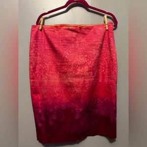 Colorful pencils skirt with inverted split, hidden zipper, and fully lined